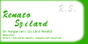 renato szilard business card