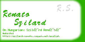 renato szilard business card